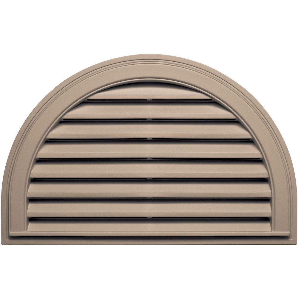 Builders Edge 22 in. x 34 in. Half Round Gable Vent in 